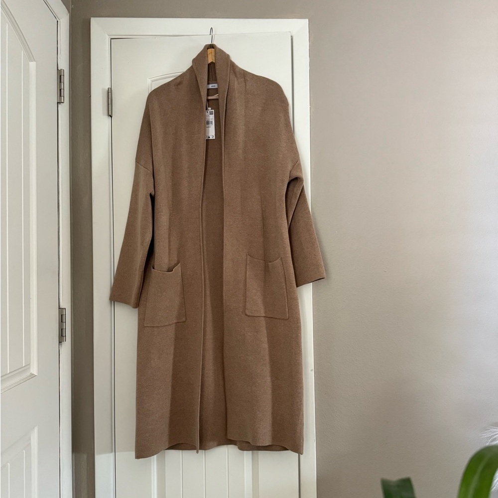 Mango Oversized knitted coat with pockets